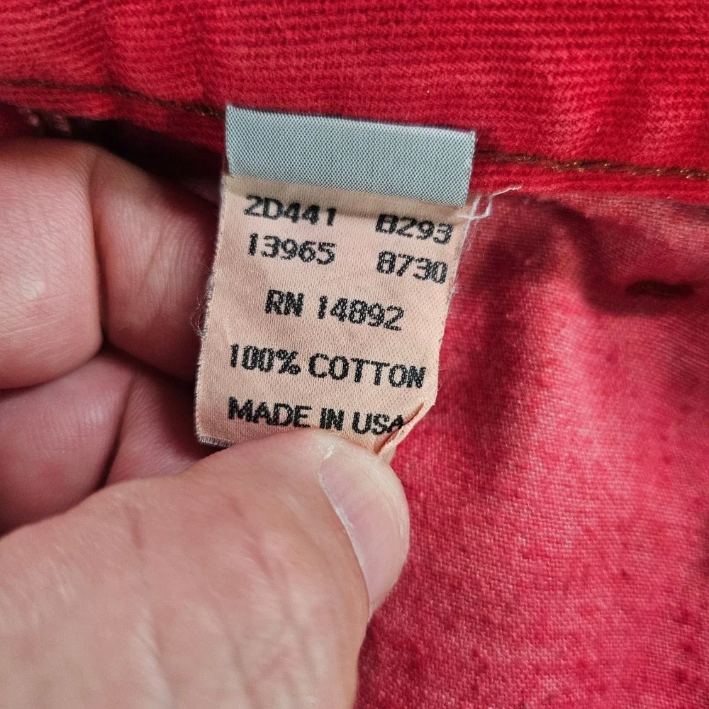 Marithe Francois Girbaud Vintage Red Denim Shorts Womens 7/8 High Rise USA VTG